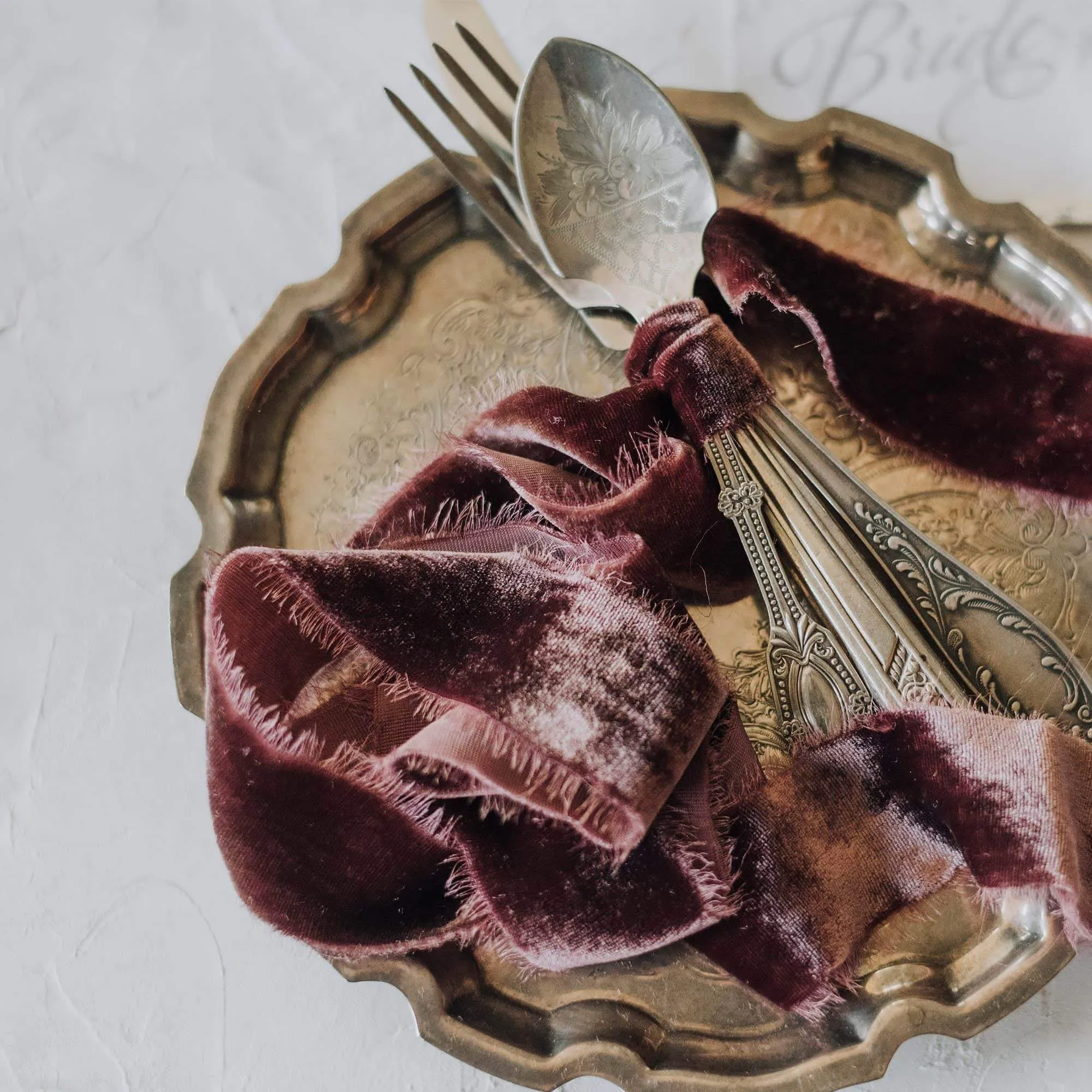 Rosewood Velvet Ribbon