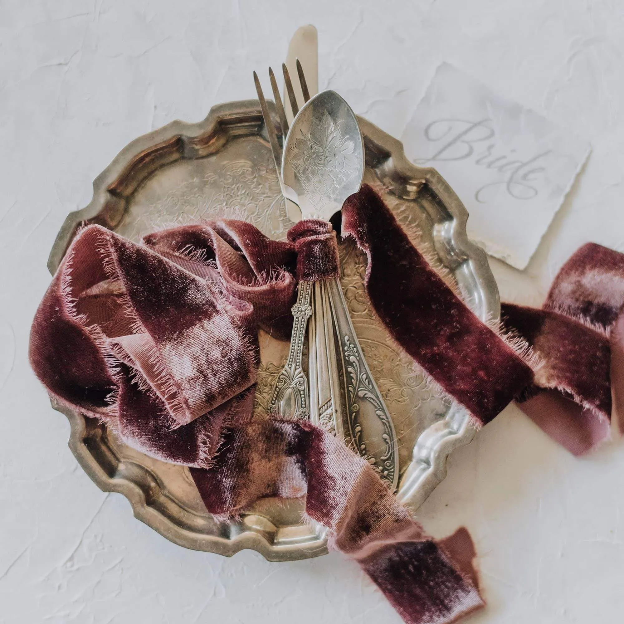 Rosewood Velvet Ribbon