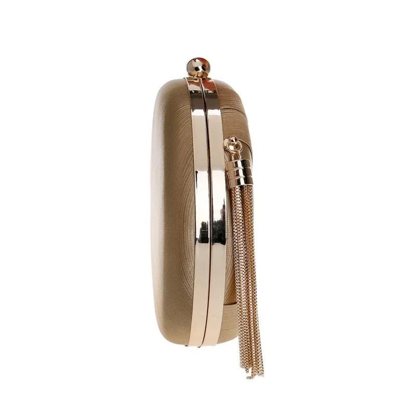 Round Women Stripe Weaving Evening Bags