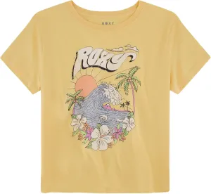 Roxy Girls' Short Sleeve Oversized Fit Logo Tee, Crew Neck Graphic T-Shirt, Soft & Comfortable