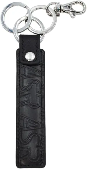 SAFFIANO SLIM Keyring 100% Leather Roma, Black, Slim, Classic, black, SLIM, Classic