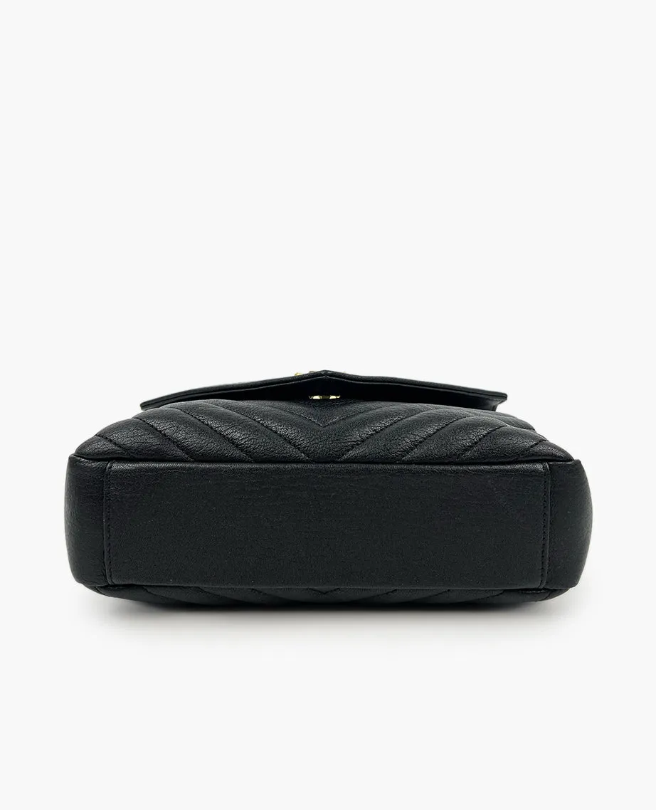 Saint Laurent College Medium Black GHW