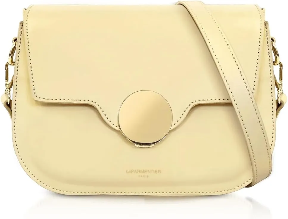 San Pedro Leather Shoulder Bag, 9.8 x 7.5 x 3.1 inches, Goldtone Hardware