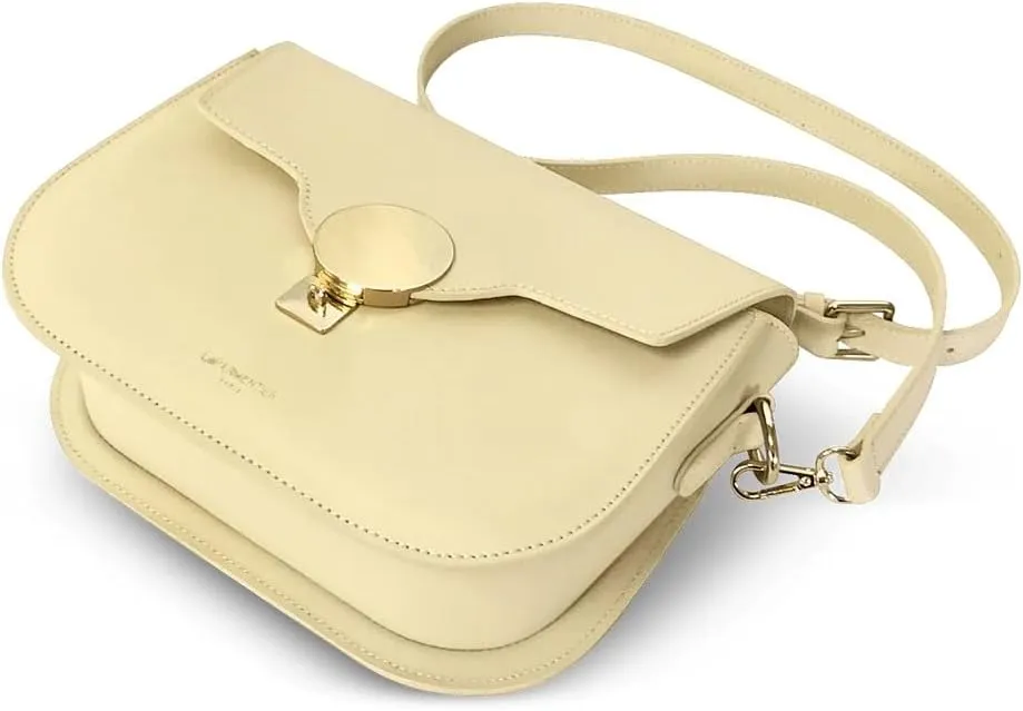 San Pedro Leather Shoulder Bag, 9.8 x 7.5 x 3.1 inches, Goldtone Hardware