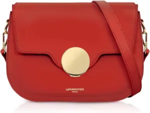 San Pedro Leather Shoulder Bag, 9.8 x 7.5 x 3.1 inches, Goldtone Hardware