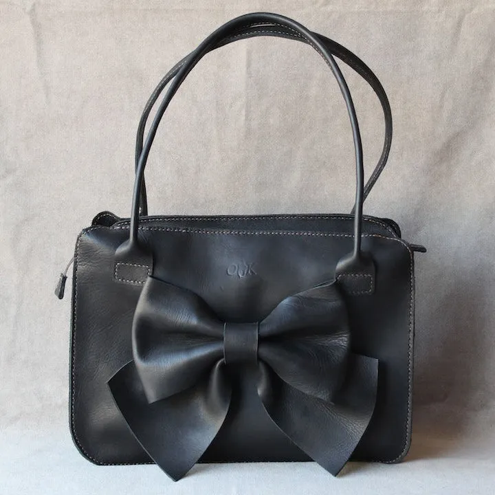 Sandra Leather Business Bag - Black