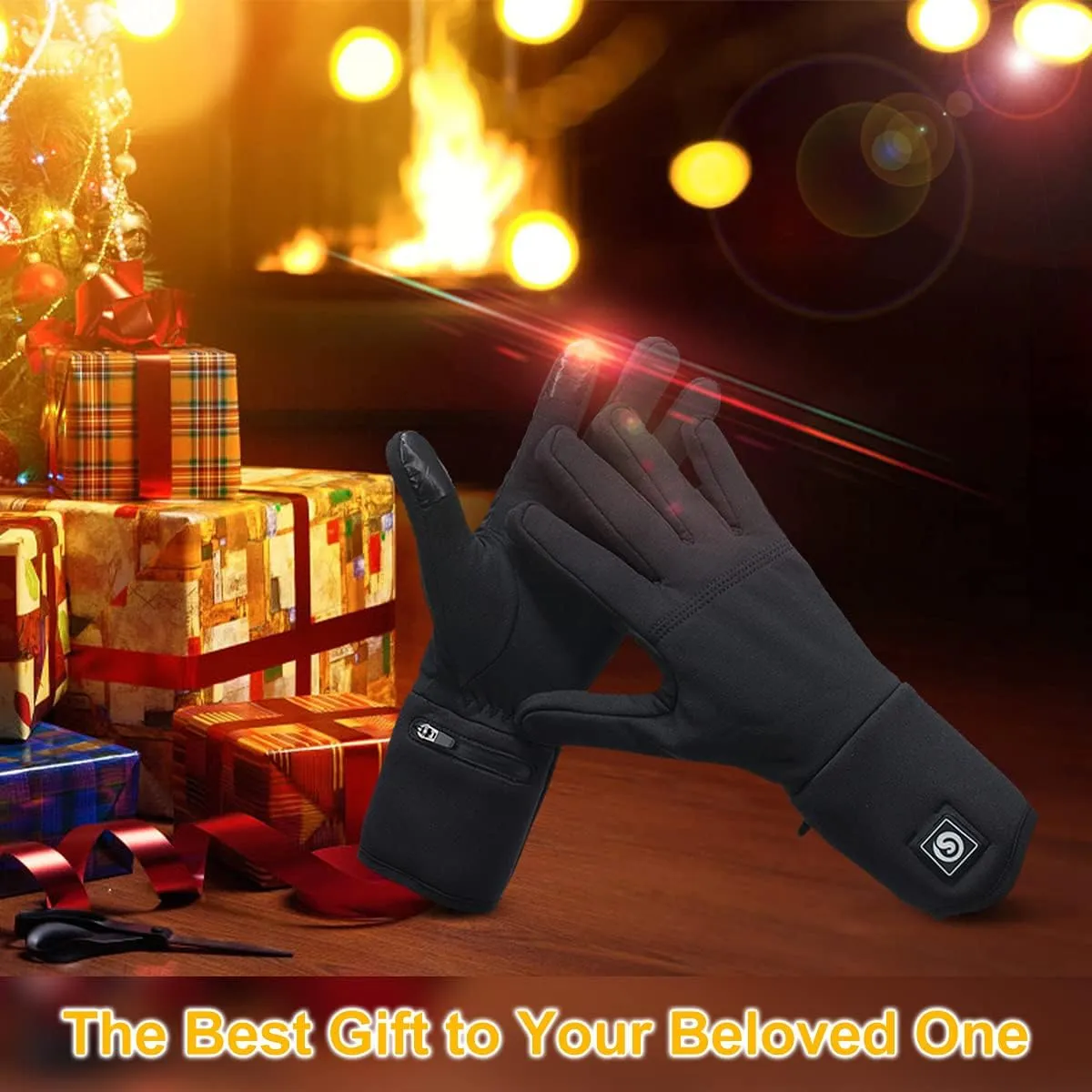 SAVIOR HEAT Heated Gloves, Battery Electric Heated Glove Liners for Men Women Ultra-Thin Hand Warmers Rechargeable Touchscreen Winter Gloves for Outdoor Sports, Black