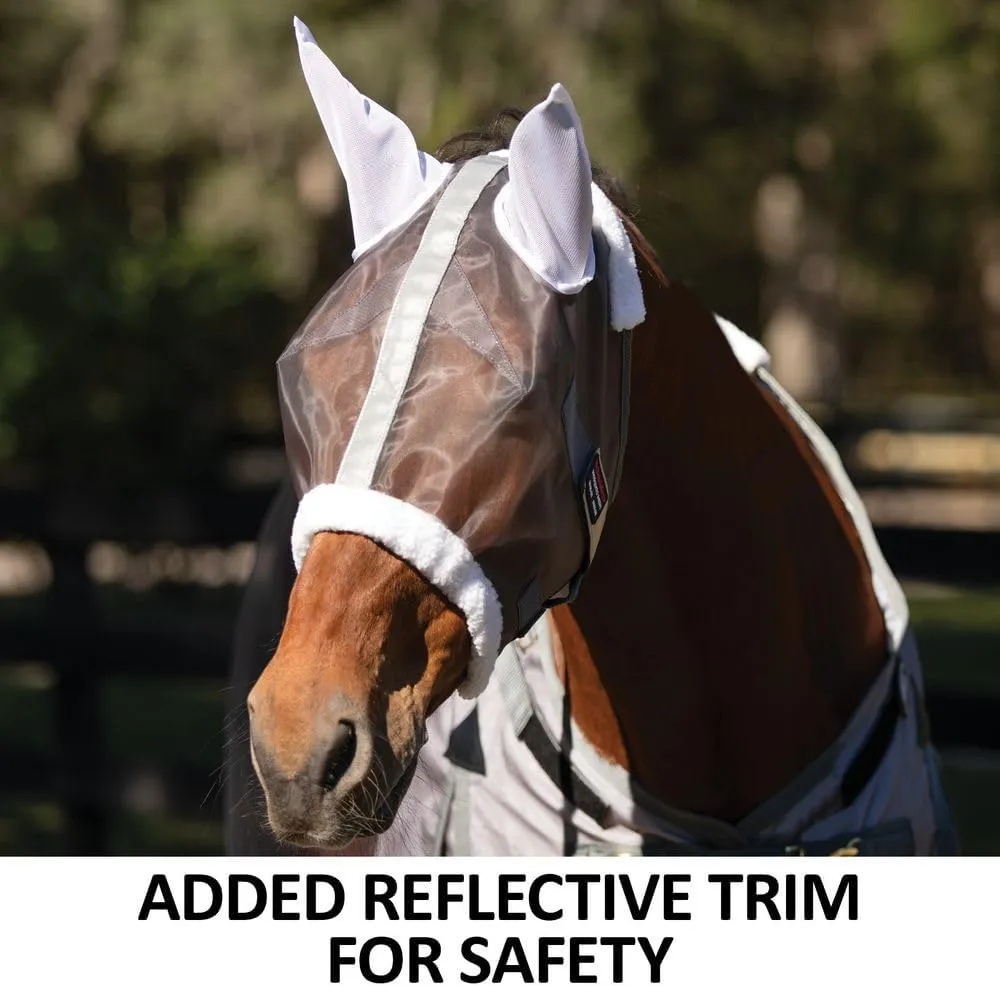 Schneiders Mosquito Mesh II Fly Horse Masks | Insect Protection & UV Shield | Breathable 350D Mesh | Contoured Fit | Safety Reflective Trim