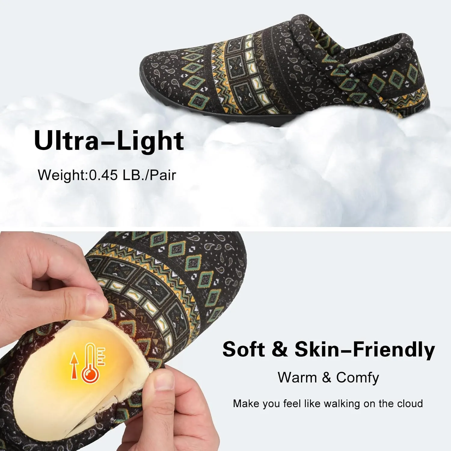 Scurtain Unisex Adults Fuzzy Casual Slippers for Women & Men, Green