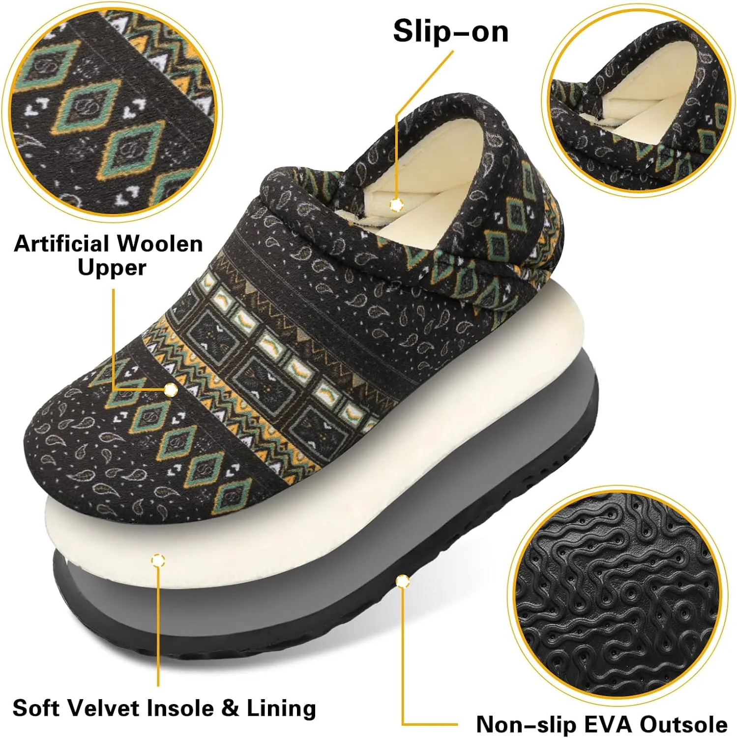 Scurtain Unisex Adults Fuzzy Casual Slippers for Women & Men, Green