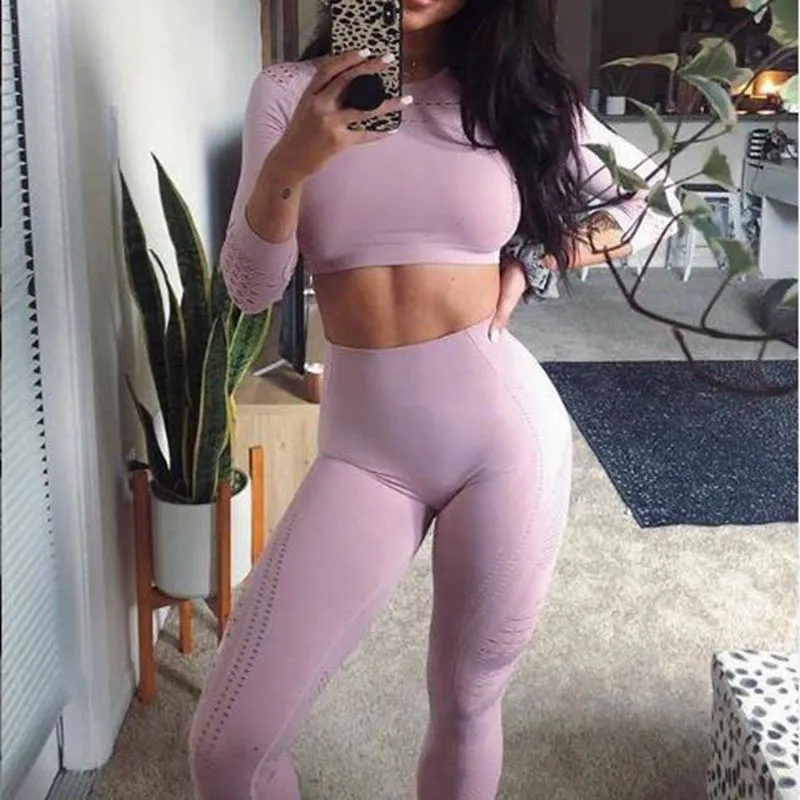 Seamless Yoga Sets High Waist Gym Suit