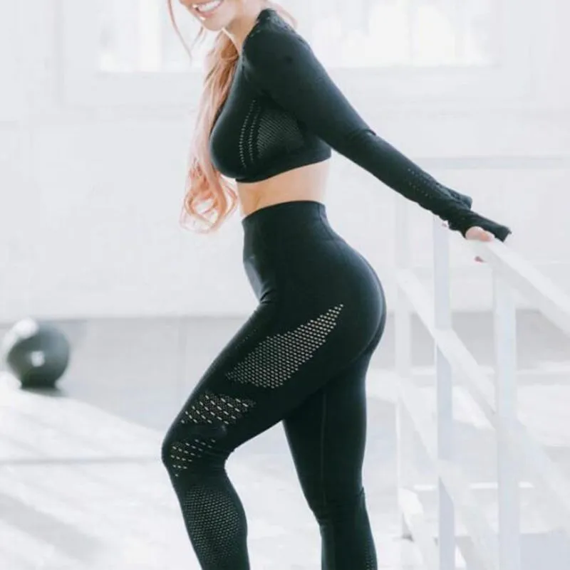 Seamless Yoga Sets High Waist Gym Suit