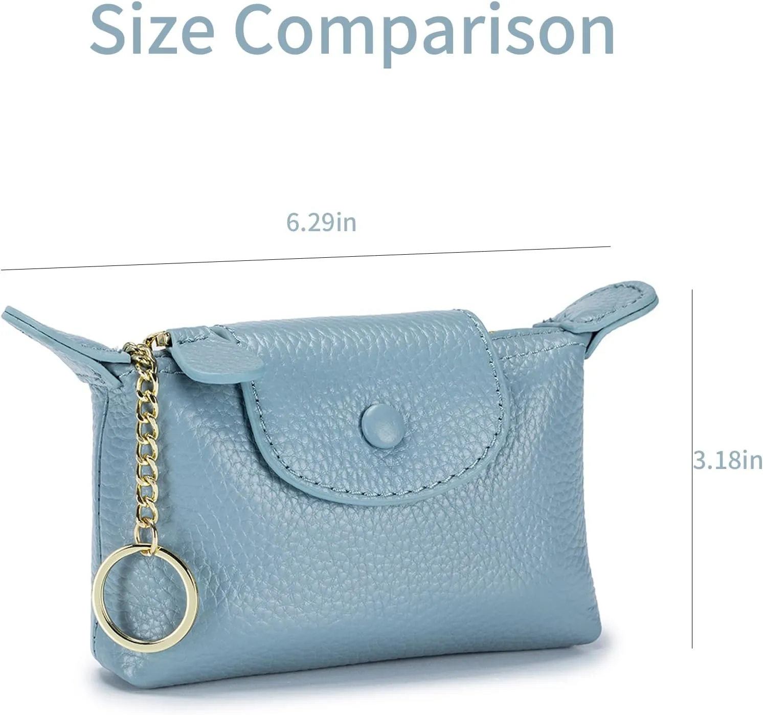 SENDEFN Small Leather Women Coin Purse, Women's Keychain Zipper Pocket Pouch Wallet
