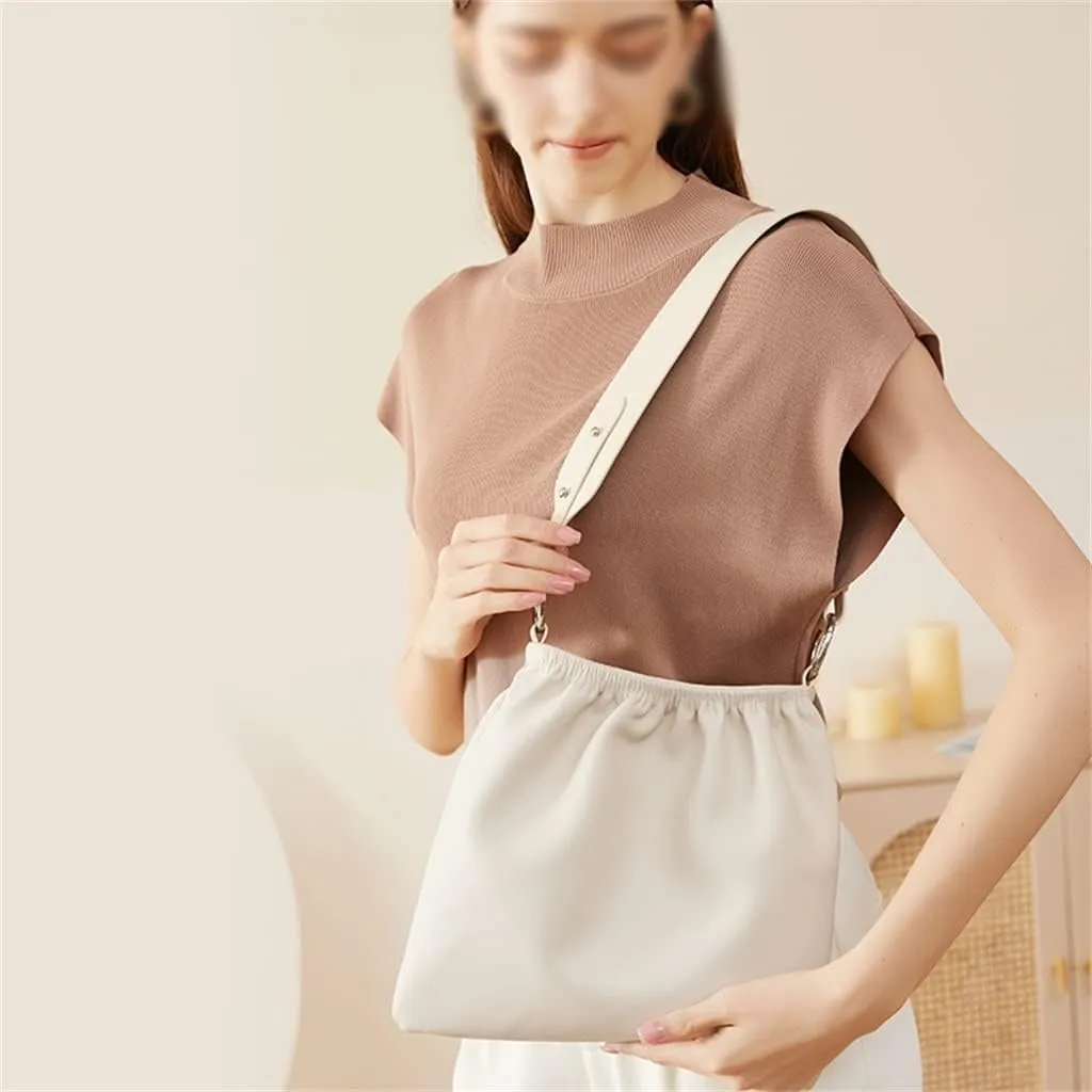 Sense Underarm Bag Chain Sigle Shoulder Cross-Body Female Bag Leather Bag White Fu Bag Bag