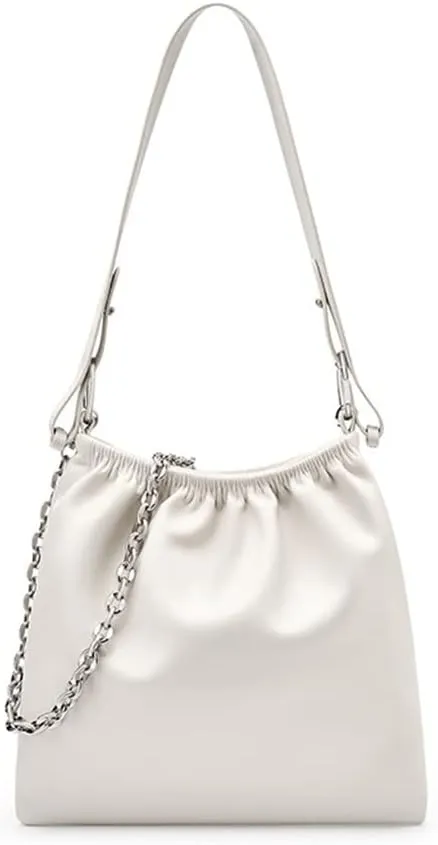 Sense Underarm Bag Chain Sigle Shoulder Cross-Body Female Bag Leather Bag White Fu Bag Bag