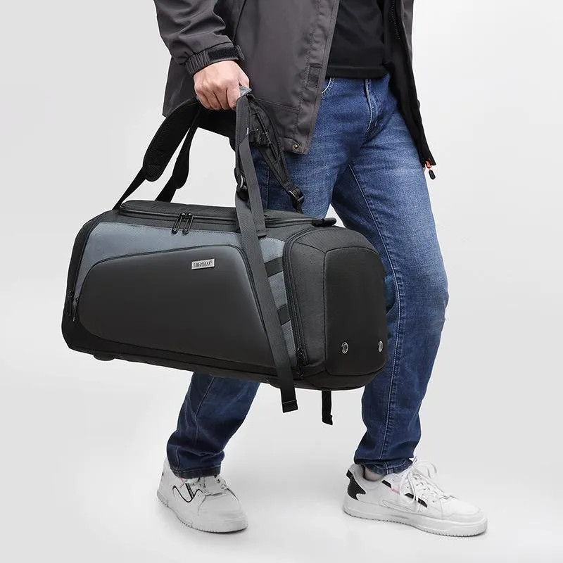 Separate Wet / Dry Large Gym Bag - Dark Grey