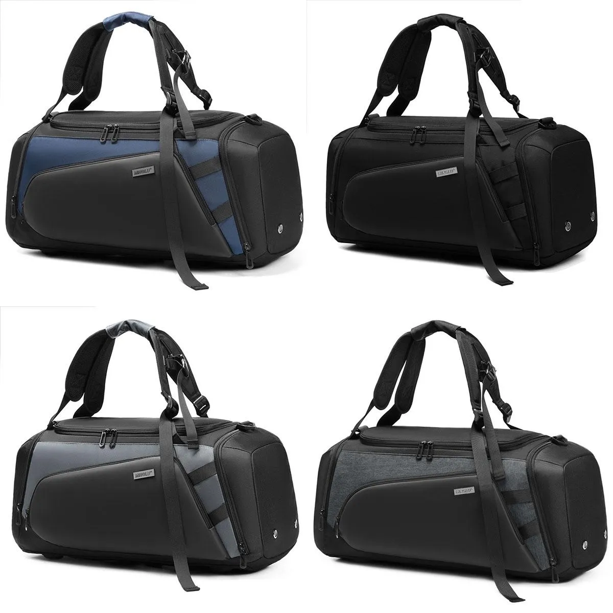 Separate Wet / Dry Large Gym Bag - Dark Grey