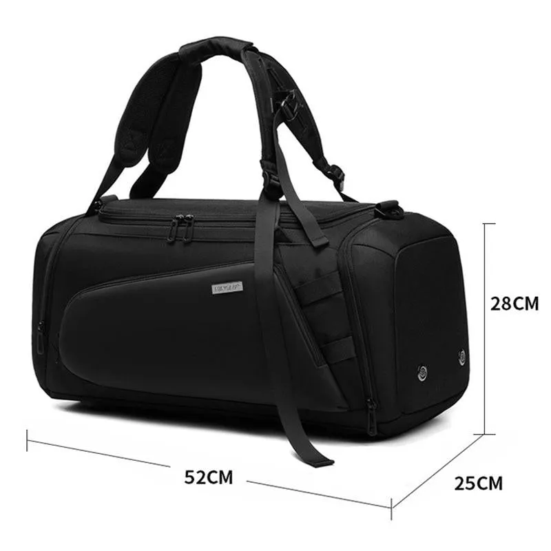 Separate Wet / Dry Large Gym Bag - Dark Grey