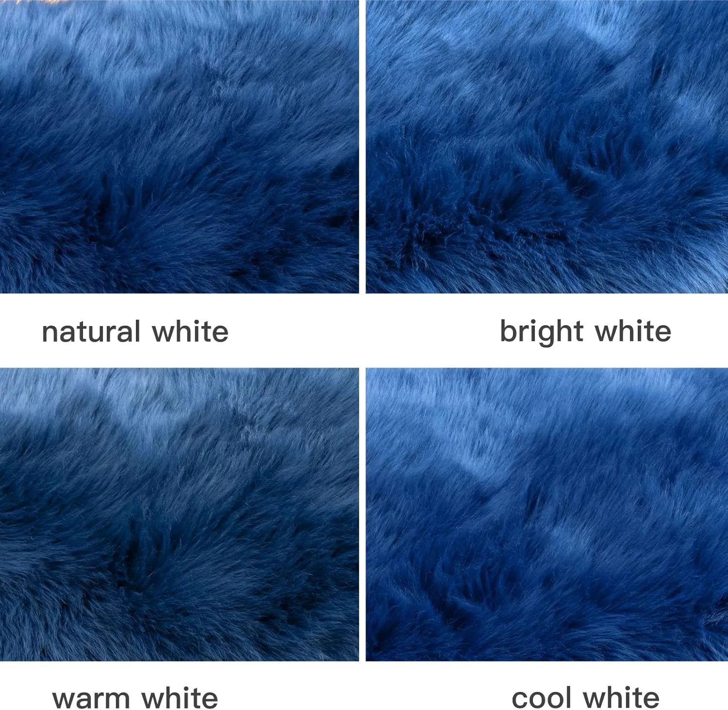 SERISSA Ultra Soft Fluffy Rug Dark Blue Faux Sheepskin Fur Rug Shaggy Couch Cover Furry Carpet for Kids Room Bedroom Living Room Runner, 2x6 Feet (Sheepskin Shape,Dark Blue)