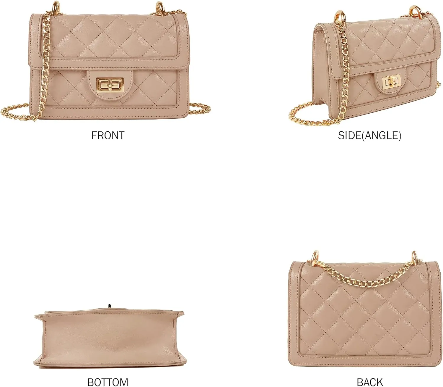 SG SUGU Small Quilted Crossbody Bag, Trendy Designer Mini Shoulder Bag, Phone Wallet Purse for Women