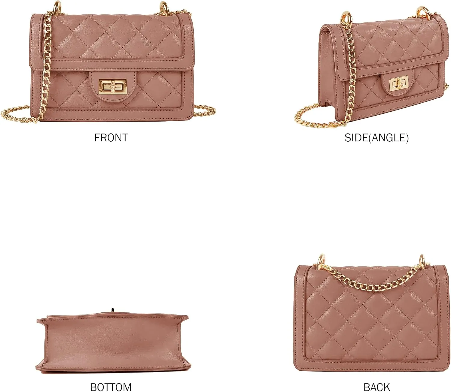 SG SUGU Small Quilted Crossbody Bag, Trendy Designer Mini Shoulder Bag, Phone Wallet Purse for Women