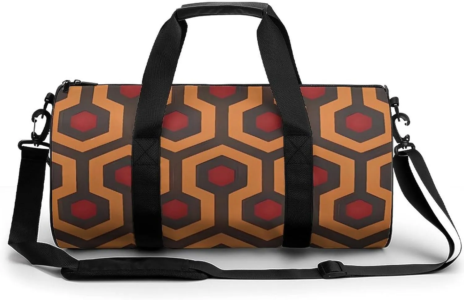 Shining Overlook Cylindrical Gym Bag Travel Duffel Bag with Dry Wet Separated Pocket for Men And Women Overnight Bag Weekender Bag Training Handbag Yoga Bag