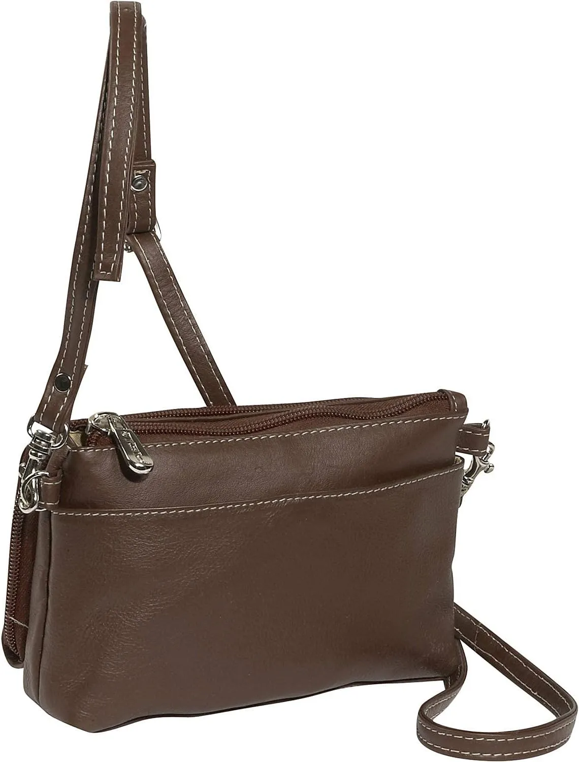 Shoulder Bag Wristlet, Chocolate, One Size