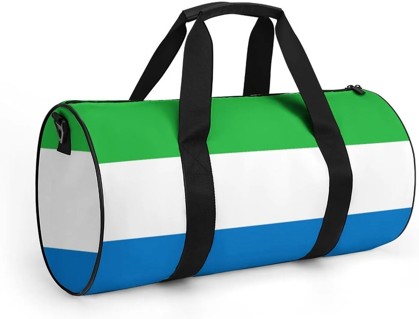 Sierra Leone Flag Gym Bag for Men Women with Dry Wet Separation Sports Travel Duffel