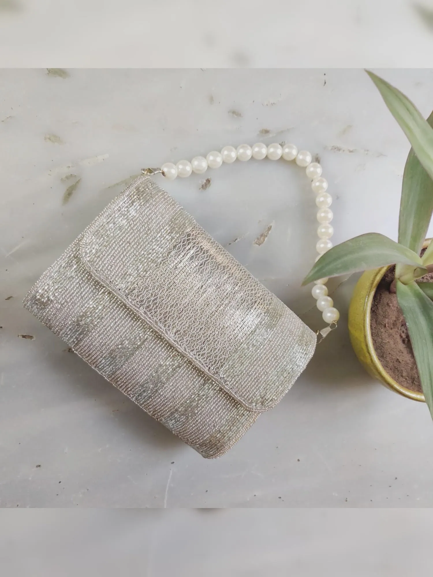 Silver Beaded Flapover