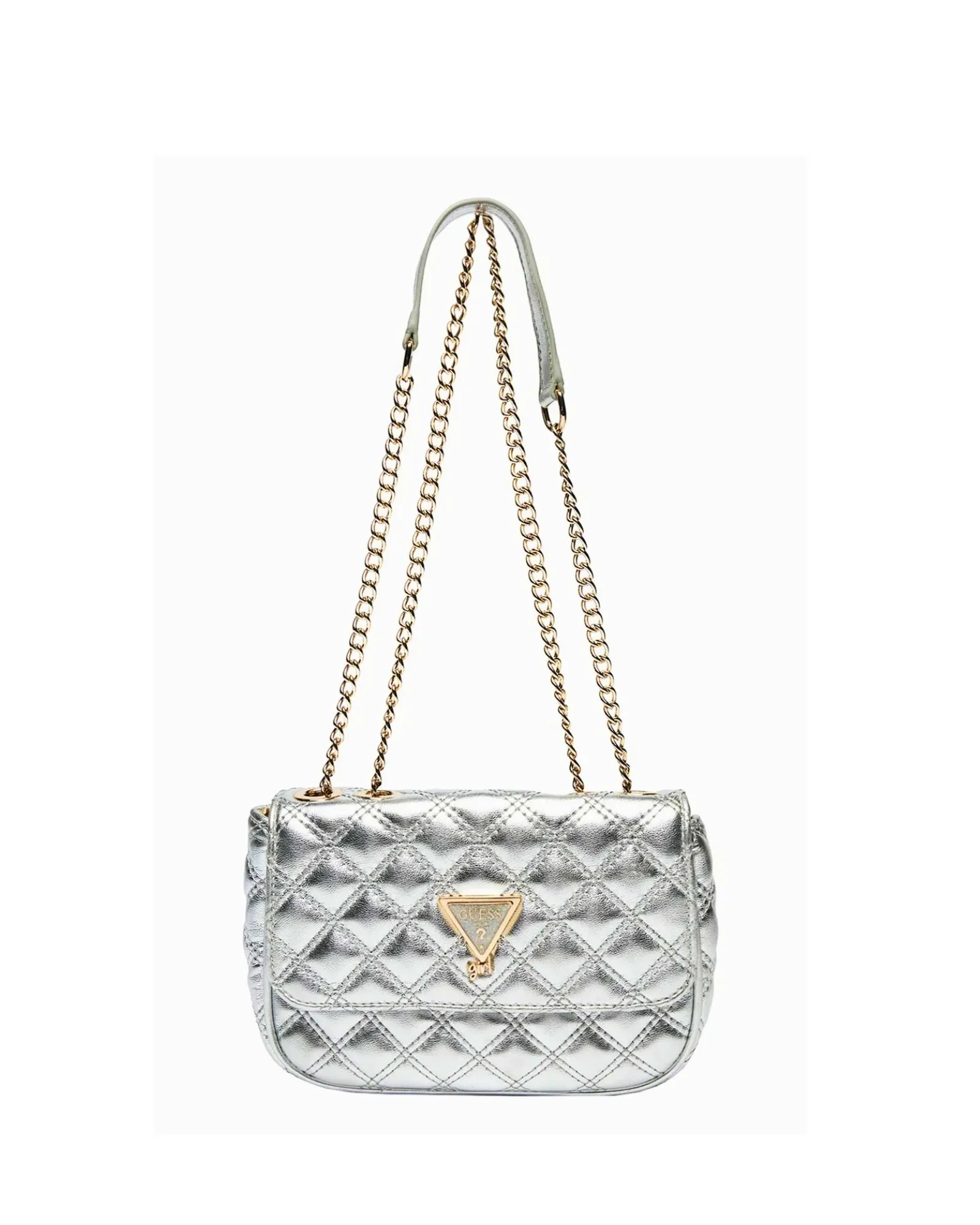 Silver Mini Quilt Convertible Bag