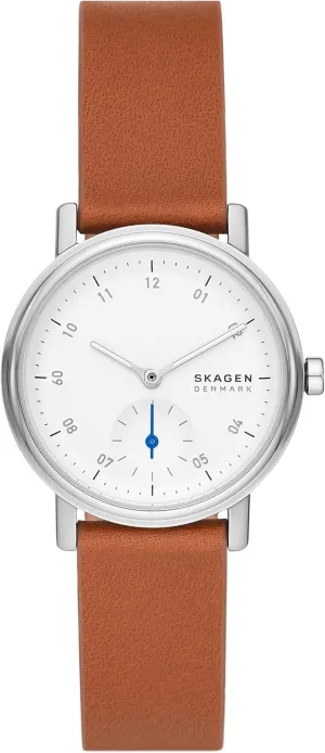 Skagen Kuppel Lille or Riis Lille Minimalist Women's Watch with Stainless Steel Bracelet, Mesh or Leather Band