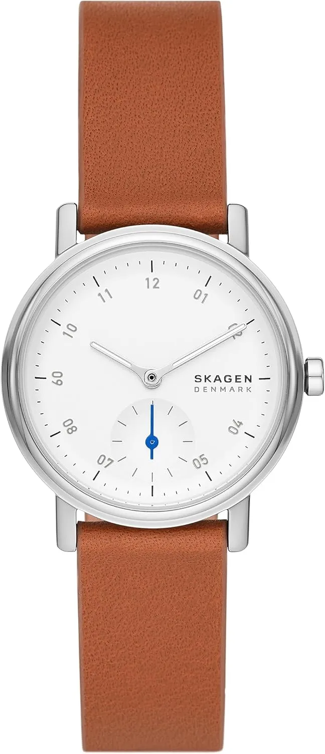Skagen Kuppel Lille or Riis Lille Minimalist Women's Watch with Stainless Steel Bracelet, Mesh or Leather Band