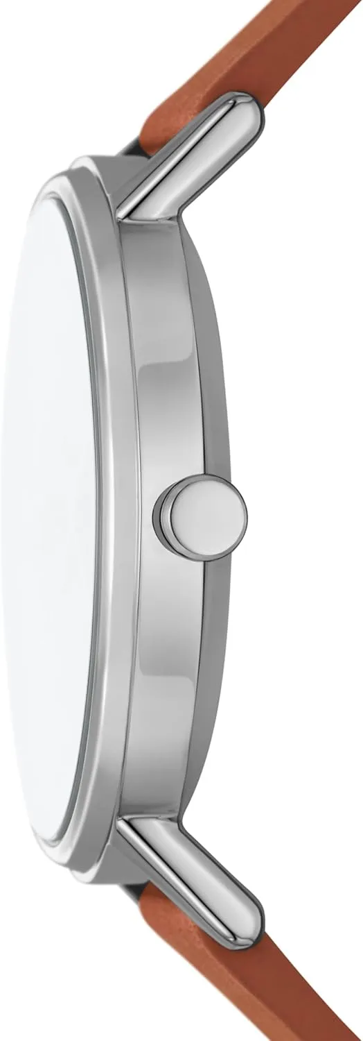 Skagen Kuppel or Riis Minimalist Men's Watch with Stainless Steel Mesh or Leather Band