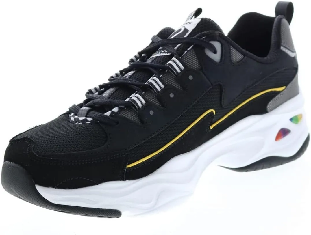Skechers DLites 4.0 - Fast Drive Womens Fashion Trainers, Black/Multi - 6.5 US