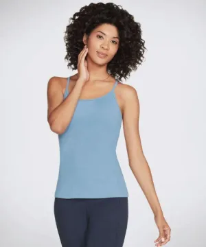 Skechers Womens Goflex Racerback Shelf Bra Cami-Serenity Blue