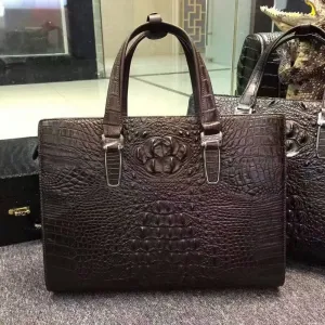 Skin Bag, skin Unique collection 100% Genuine/Real Business Crocodile Men Luxury Laptop alligator black Top Men bag quality Deadline-driven discounts Briefcase