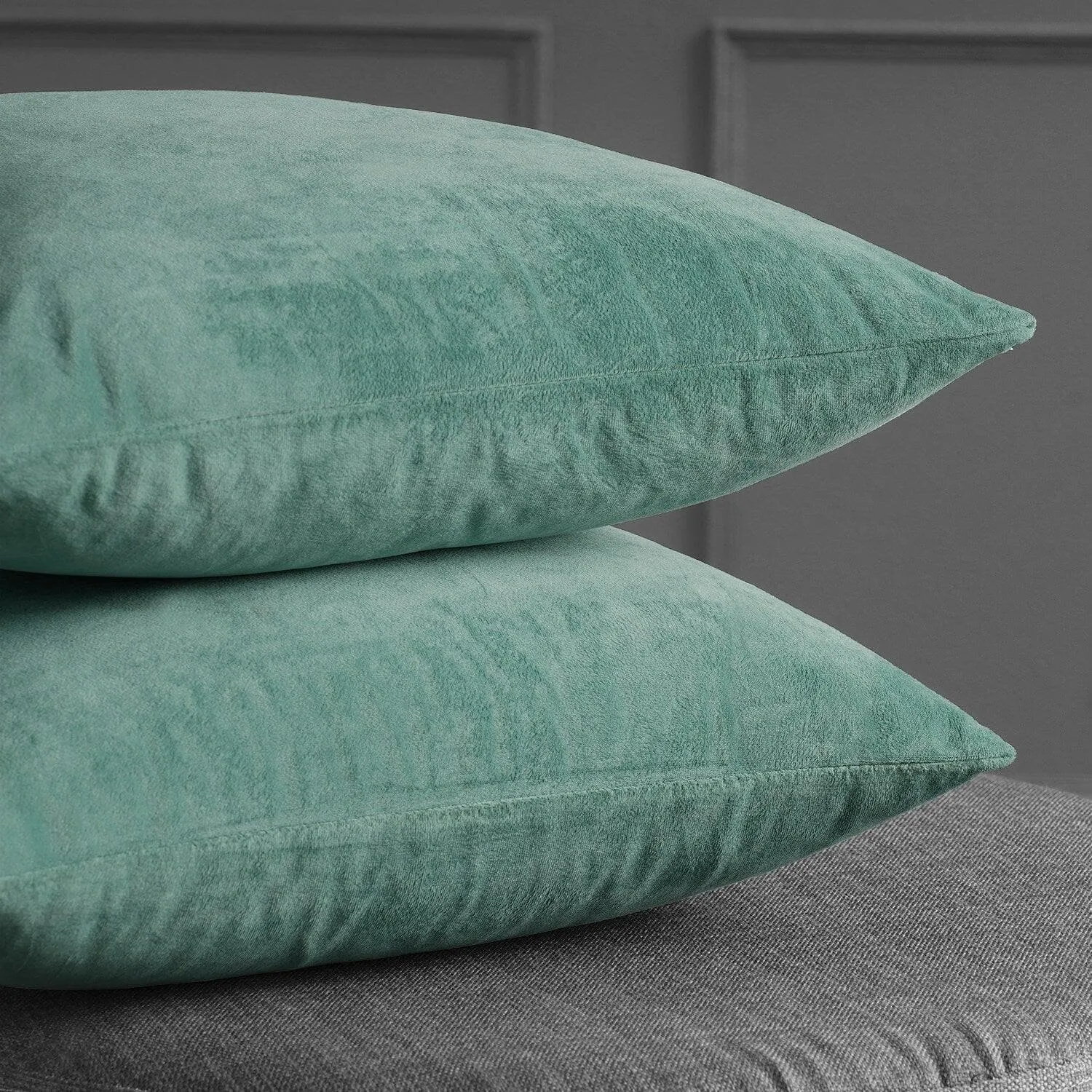 Skylark Blue Signature Velvet Cushion Covers - Pair