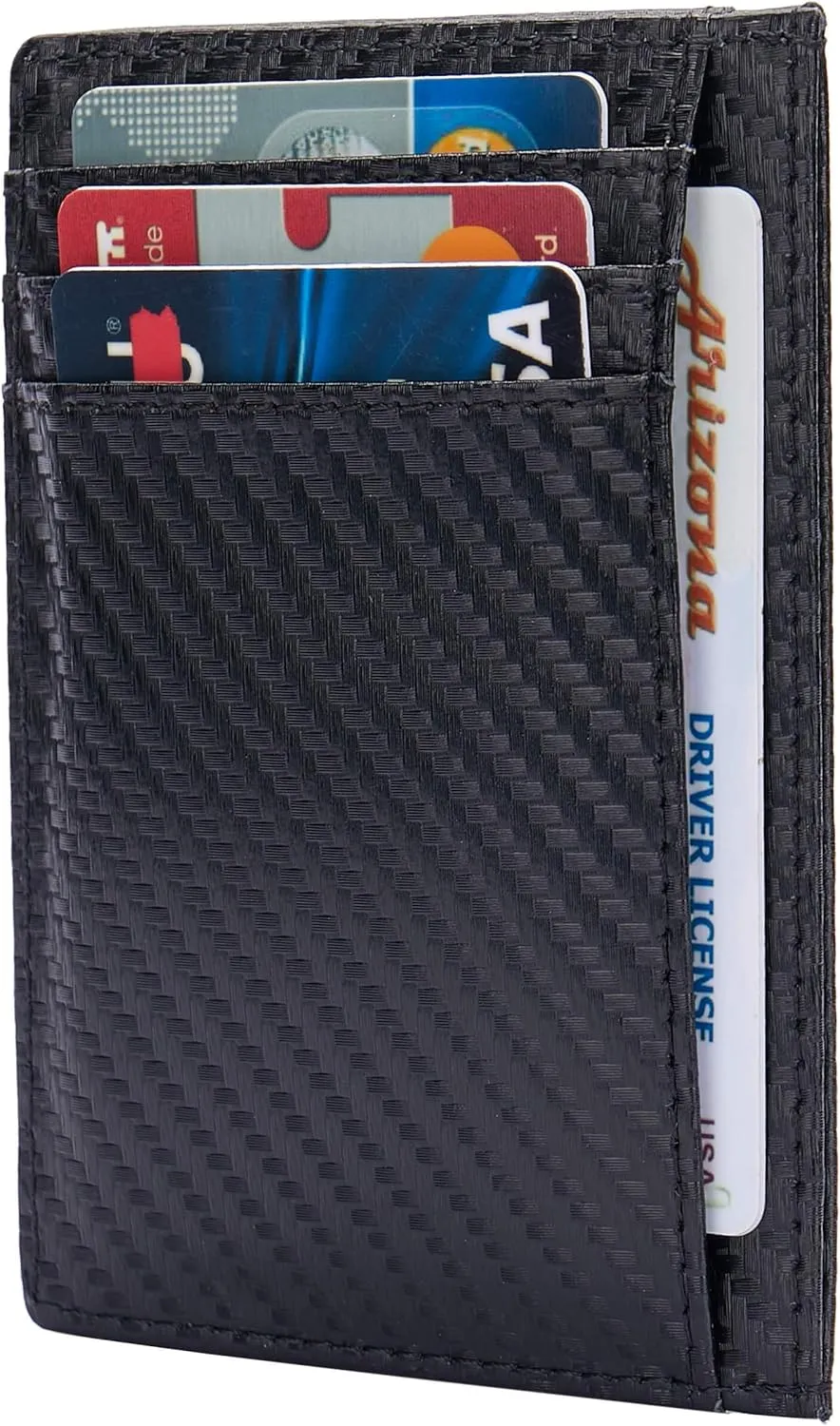 Slim RFID Blocking Credit Card Holder Minimalist Leather Front Pocket Small Wallet for Women Men
