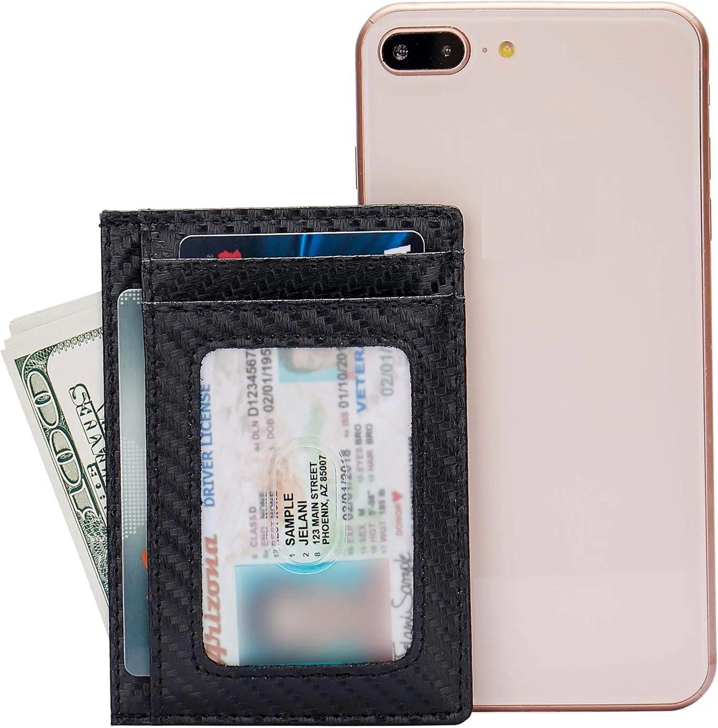 Slim RFID Blocking Credit Card Holder Minimalist Leather Front Pocket Small Wallet for Women Men