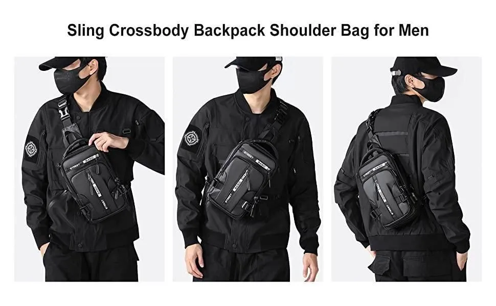 Sling Bag with USB Charging Port – Waterproof & Travel-Friendly
