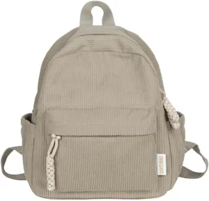 Small Backpack Purse for Women Cute Mini Backpack Purse Corduroy Backpack Aesthetic Backpack Tiny Mini Bookbag Purse (brown)