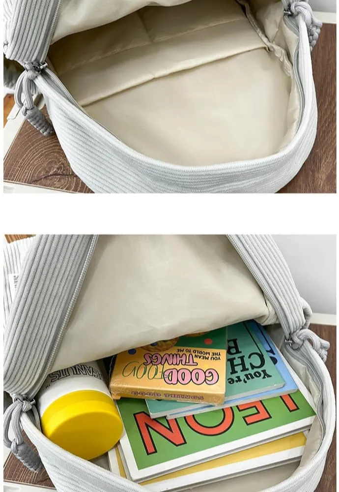 Small Backpack Purse for Women Cute Mini Backpack Purse Corduroy Backpack Aesthetic Backpack Tiny Mini Bookbag Purse (brown)