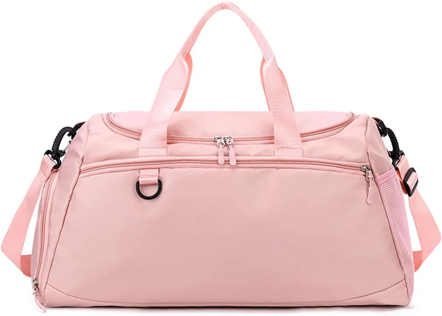 Small Gym Bag for Wemon Men, Workout Sport Bag with Shop Compartment and Wet Pocket,Weekender Overnight Bag for Travel (Pink)