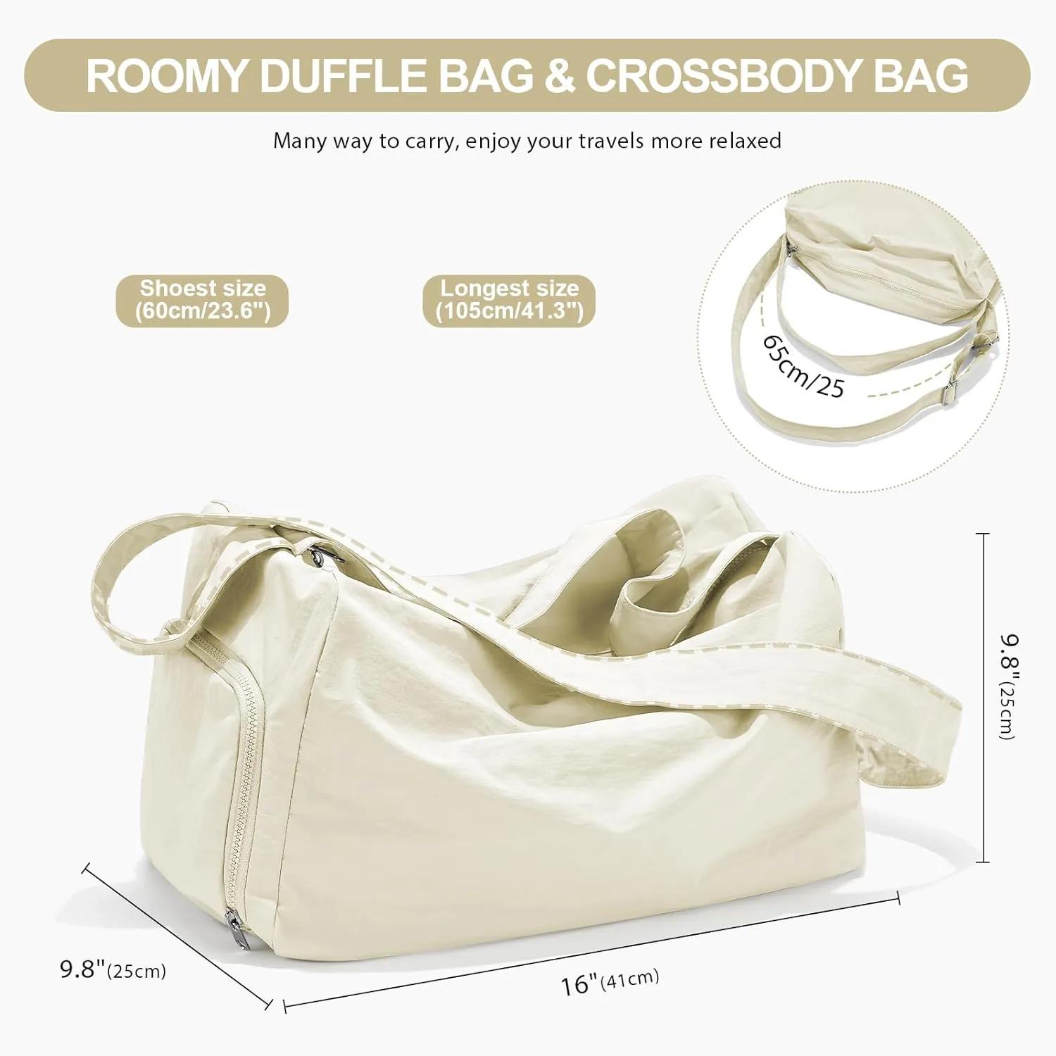 Small Gym Bag for Women Lightweight Carry on Gym Tote Bag, Workout Sport Duffle Bag with Shoe Compartment,Crossbody Shoulder Travel Bag for Swim, Yoge, Dance
