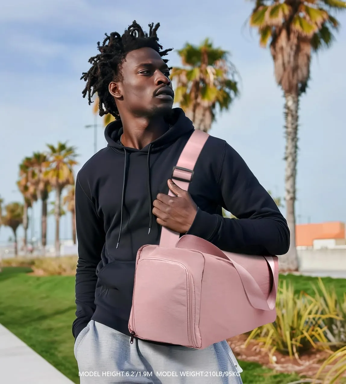 Small Gym Bag for women men, Stylish Compact Sports Bag, Small Duffle Bag Crossbody Bags for women men, Suitable For Gym Work Fitness Travel, 3 in 1 Duffle Bags
