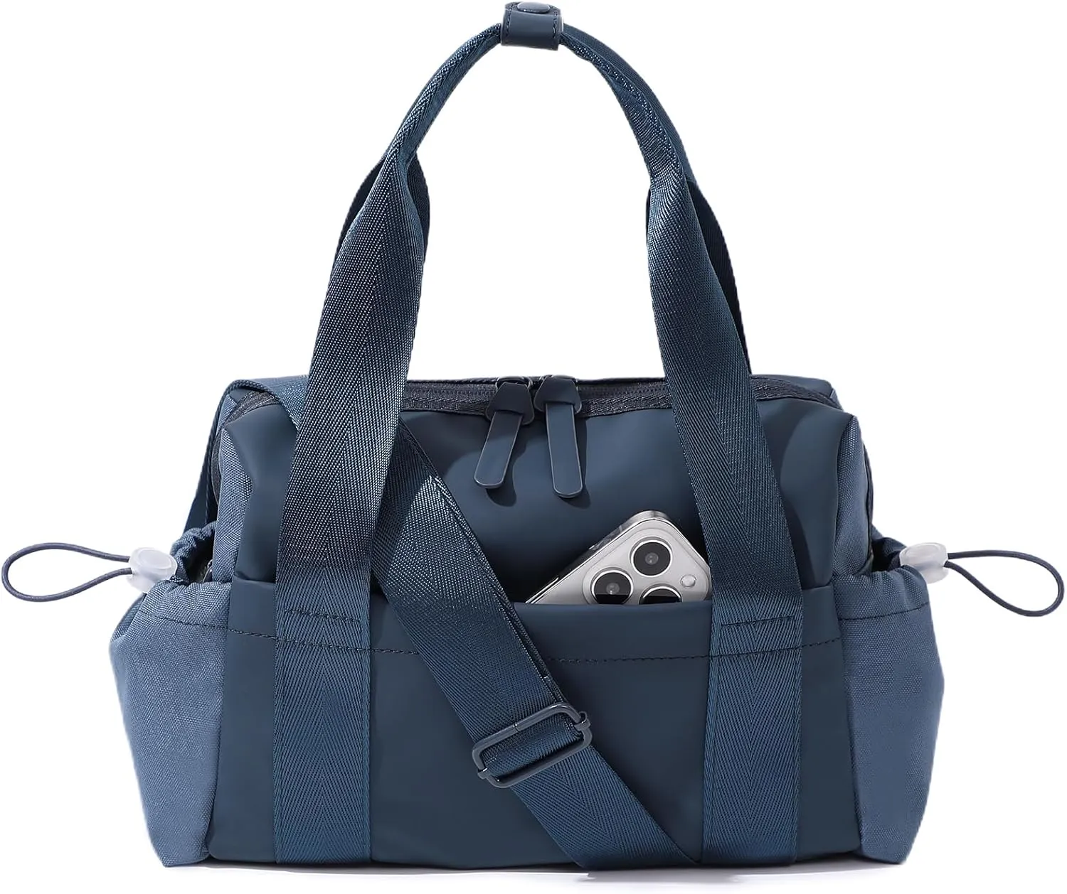 Small Gym Bag for Women, Mini Crossbody Gym Duffle Bag with Wet Compartment, Carry on Gym Tote Bag for Workout Dance Sport Travel (Blue)