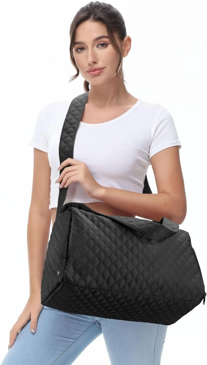 Small Gym Bag for Women with Shoes Compartment, Stylish Duffle Travel Bag for Plane, Lightweight Duffle Bag for Women & Men, Sport Gym Tote Bag with Wet Pocket for Yoga, Pilates, Swimming