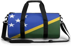 Solomon Lslands Flag Gym Duffel Bag for Women Men Dry Wet Pocket Travel Tote