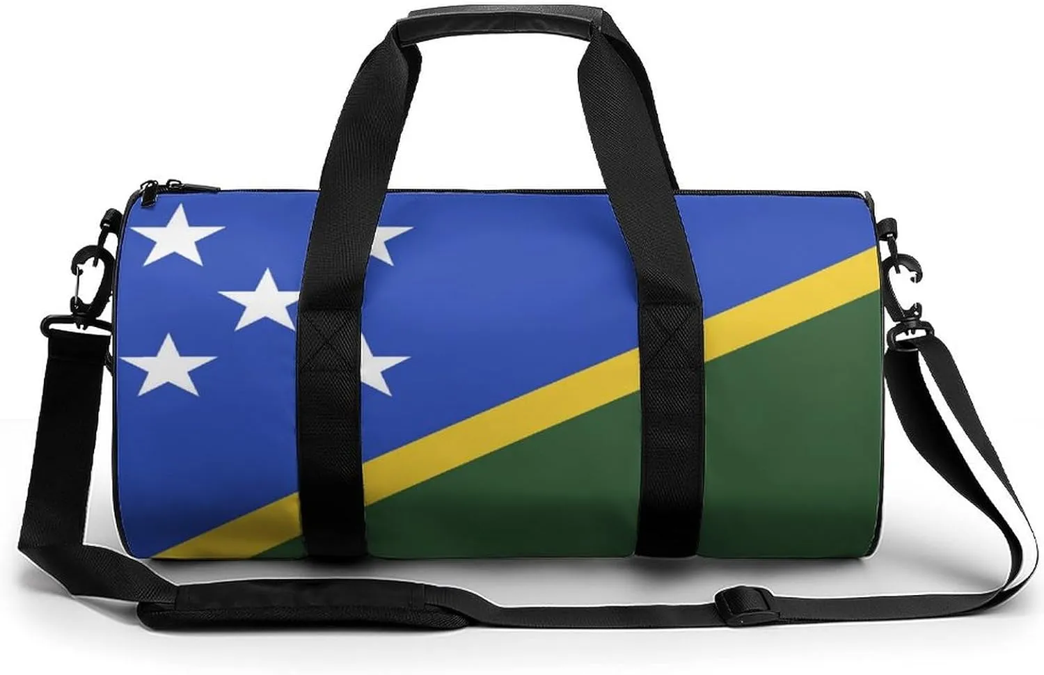 Solomon Lslands Flag Gym Duffel Bag for Women Men Dry Wet Pocket Travel Tote