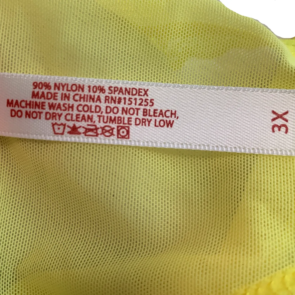 Splendies Yellow Strappy Thong Size 3X Lengerie Mesh Lace Trim New Pair Panties